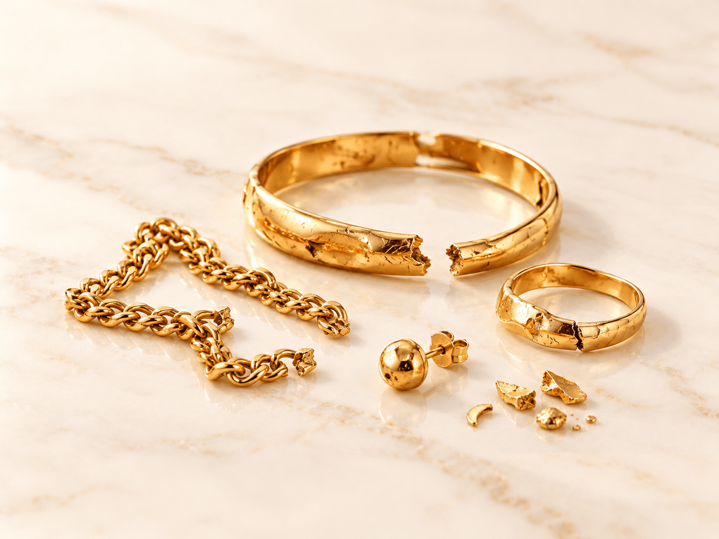 Scrap and second-hand gold items