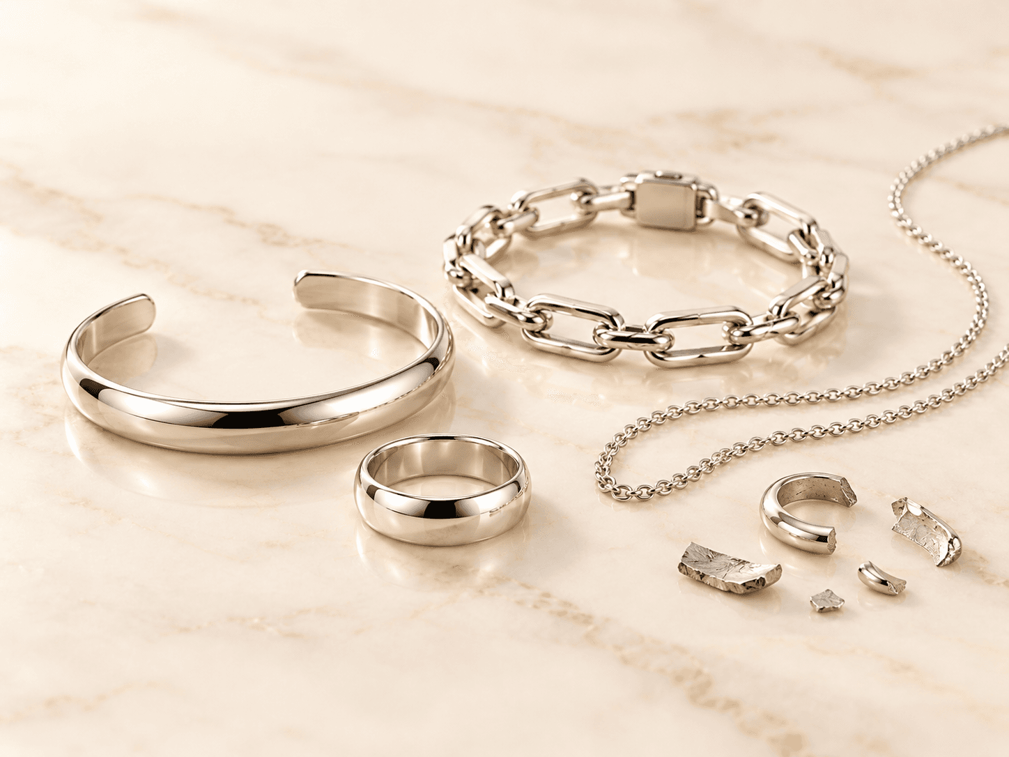 Silver jewelry and scrap silver